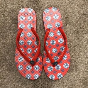 Tory Burch printed flip flops